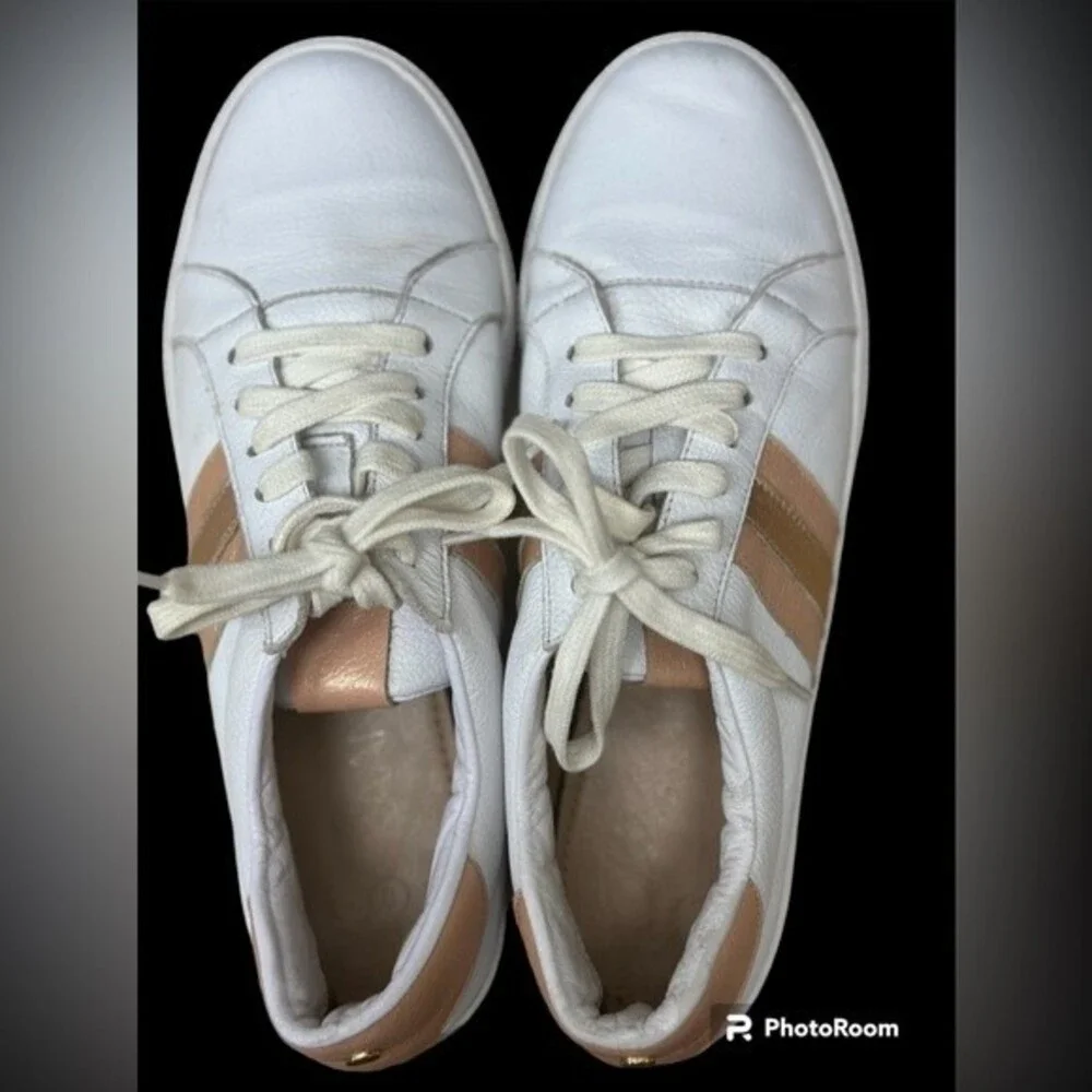 Kaanas white leather sneaker shoes
